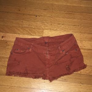 Dark coral shorts